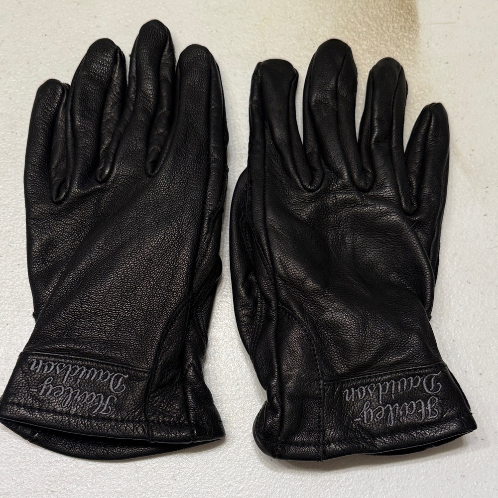 Harley-Davidson Black Leather Riding Gloves